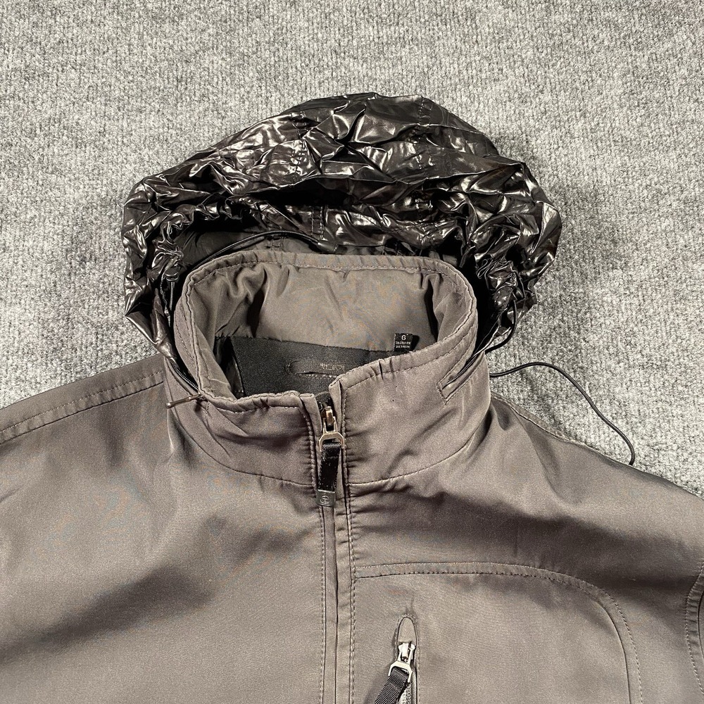 Tumi Tech Mens Large Concealed Hood Full Zip Lined Jacket Heavyweight Softshell - Picture 12 of 12